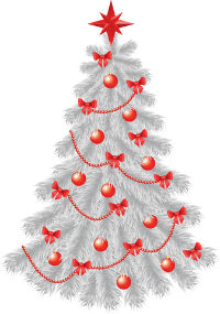 Red and White Christmas Tree