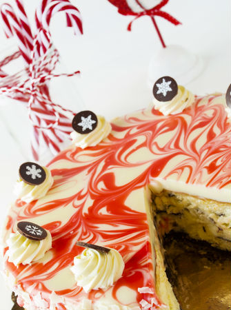 Candy Cane Cheesecake