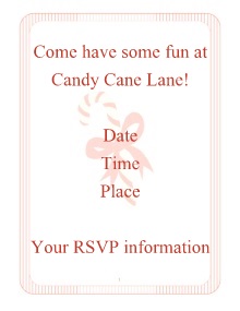 candy cane invite