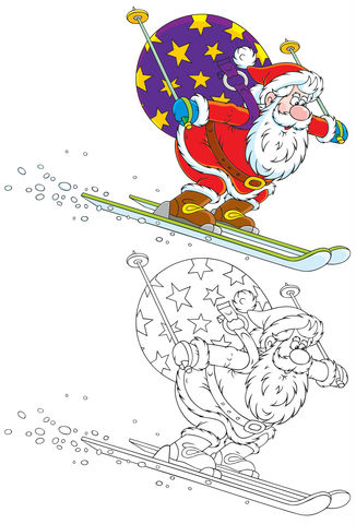 Santa coloring page