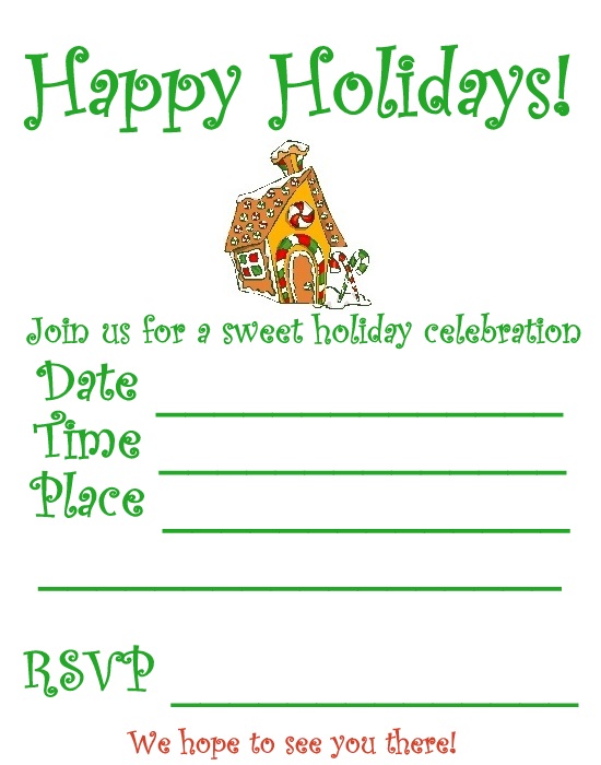 christmas party invitation templates free word