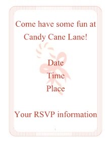 candy cane invite