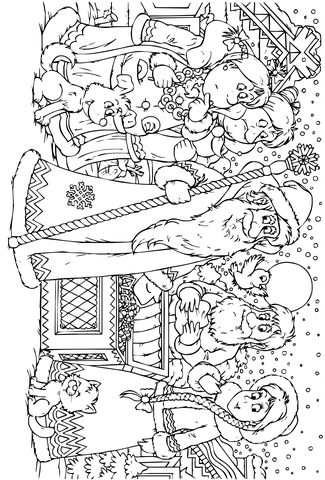 coloring pages of Santa