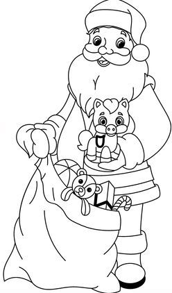Coloring pages of Santa