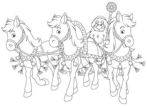 Santa coloring pages